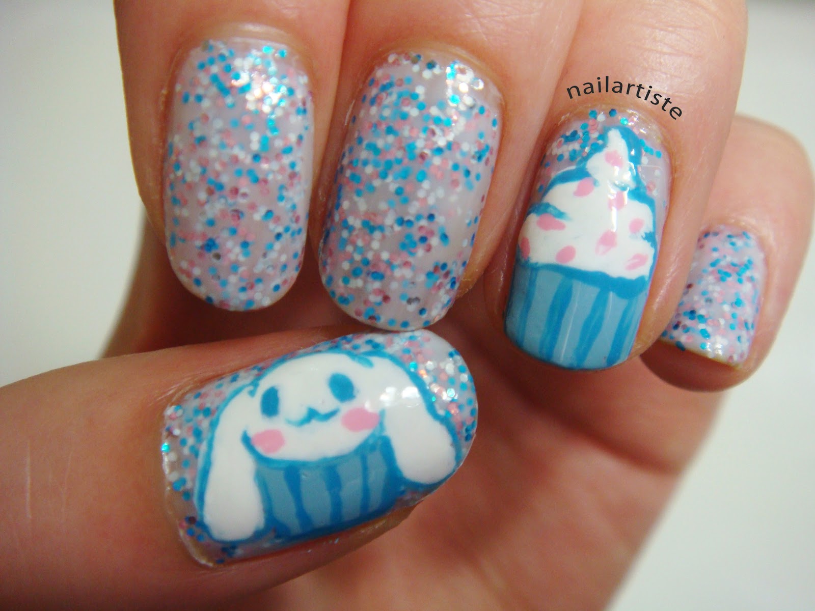 The Nail Artiste Nail Art Cinnamoroll Cupcake with Nails Inc Sweets Way