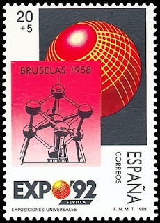 Sevilla - Filatelia - Expo 92 - 1989 (20+5) - Bruselas 1958