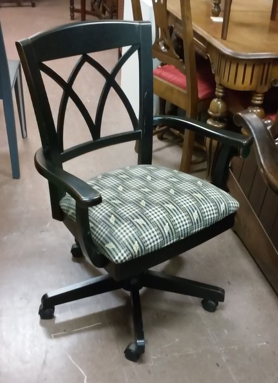 UHURU FURNITURE & COLLECTIBLES SOLD Modern Wood Desk Chair 50