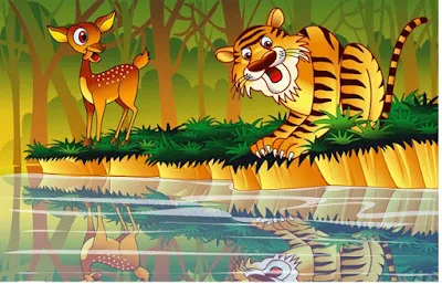 Harimau dan 3 Ekor Rusa - pustakapengetahuan.com