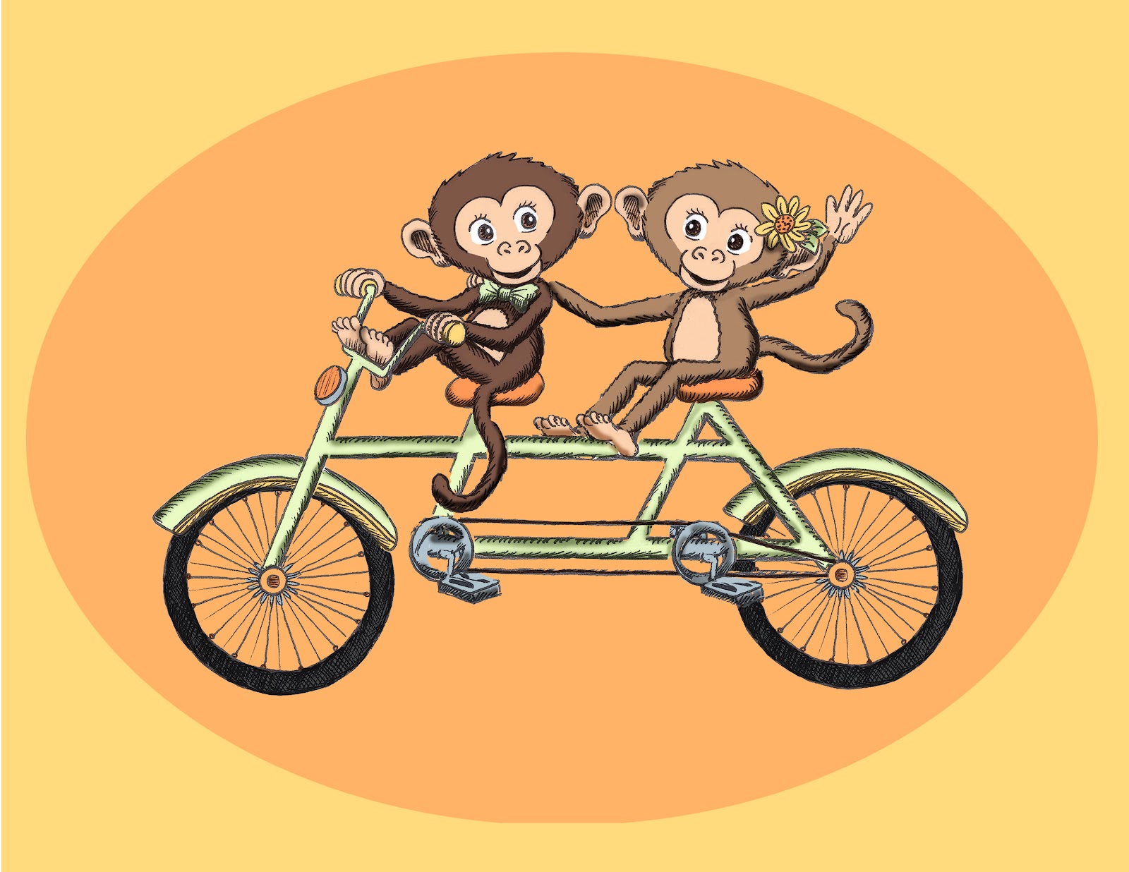 bicycle built for two clipart - photo #45