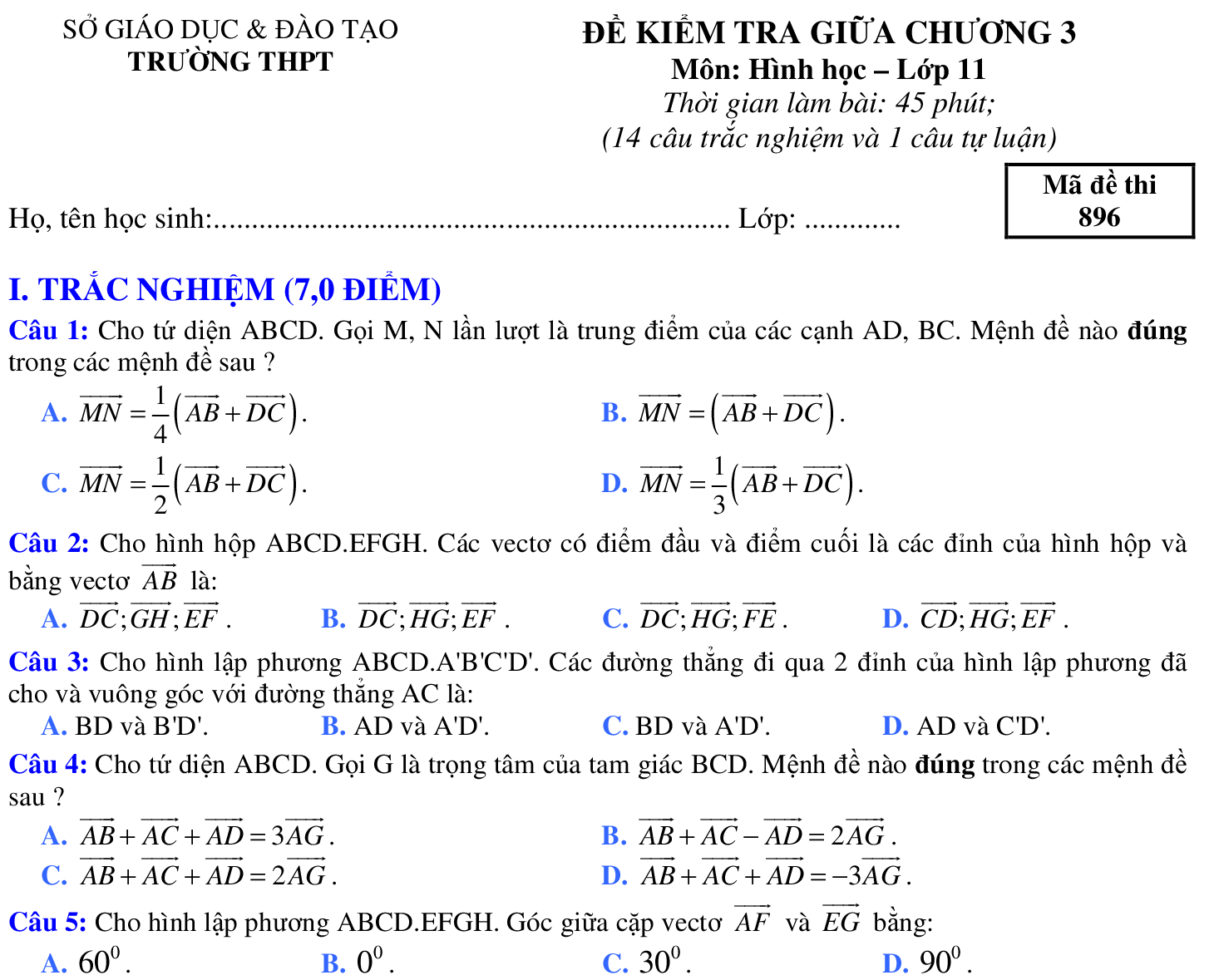 Hướng dẫn bài kiểm tra tự luận dạng nhập tay trên K12Online