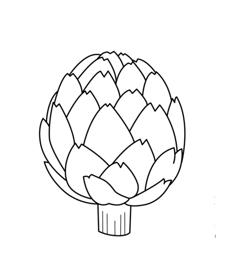 free download Artichoke vegetables coloring pages for kids