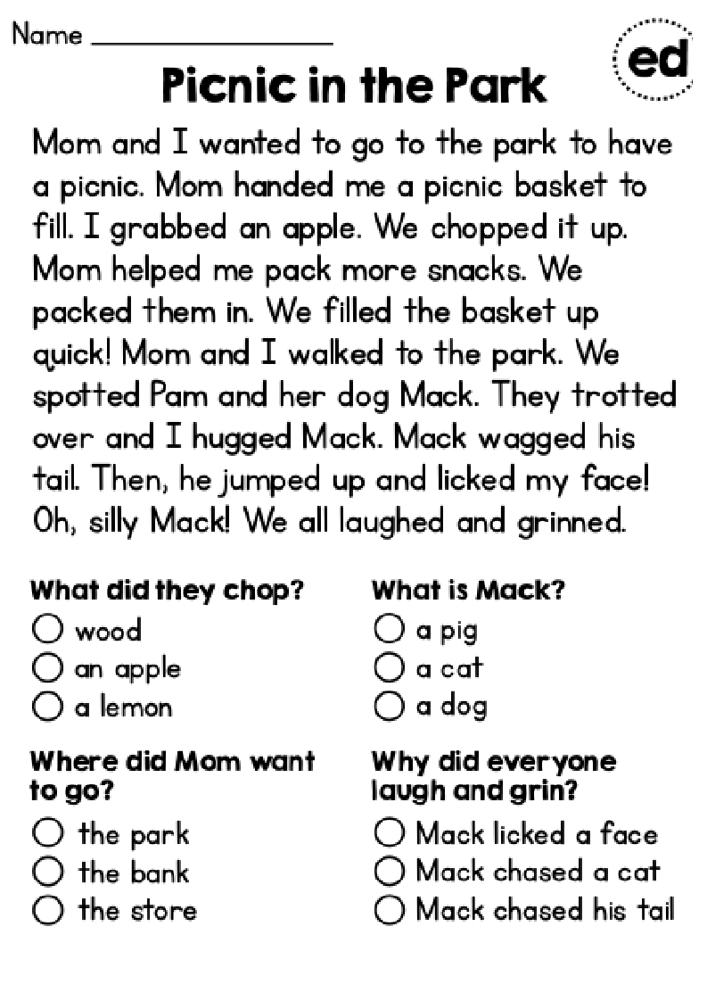 For English's sake! Chicos, el primer READING COMPREHENSION que hacemos