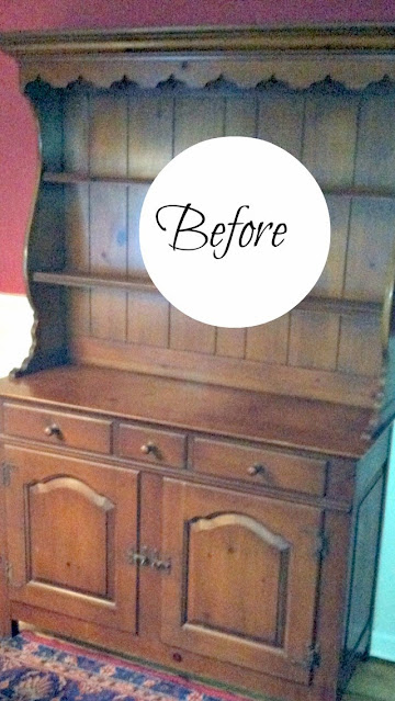 Before photo of old hutch