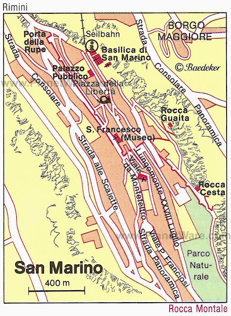 Mapa da cidade de San Marino