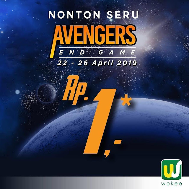 #Wokee - #Promo Nonton Seru Avengers End Game Hanya Rp.1 (22 - 26 April 2019) #Wokee - #Promo Nonton Seru Avengers End Game Hanya Rp.1 (22 - 26 April 2019)