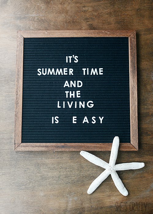 Summer letter board and light box saying ideas