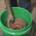 She Soaks Clay Pots In A Bucket Of Water. 1 Hour Later? So Lovely.