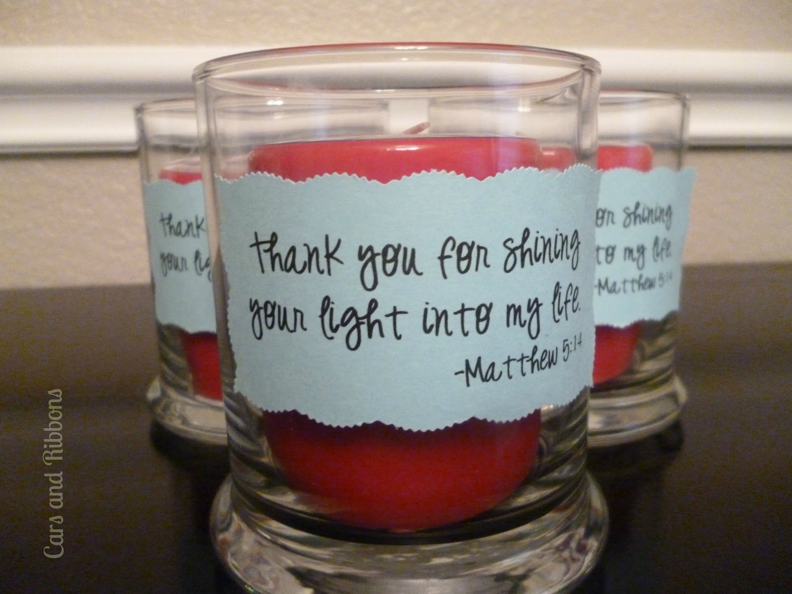 Cars and Ribbons Shine Your Light Candle Gift