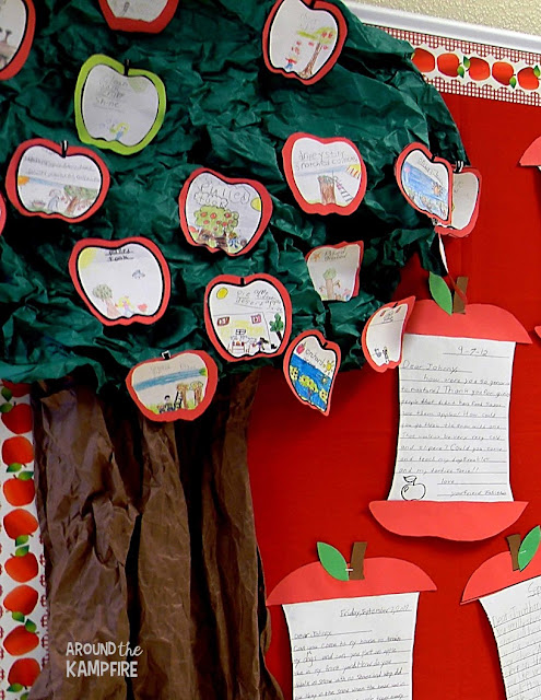 Apple themed bulletin board ideas to display student work