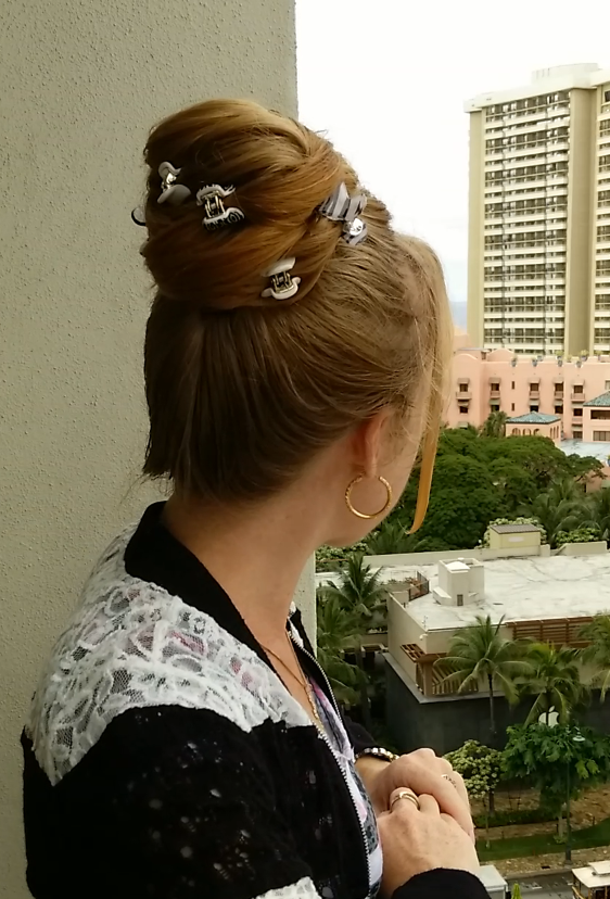 Braids & Hairstyles for Super Long Hair High bun on the balcony at