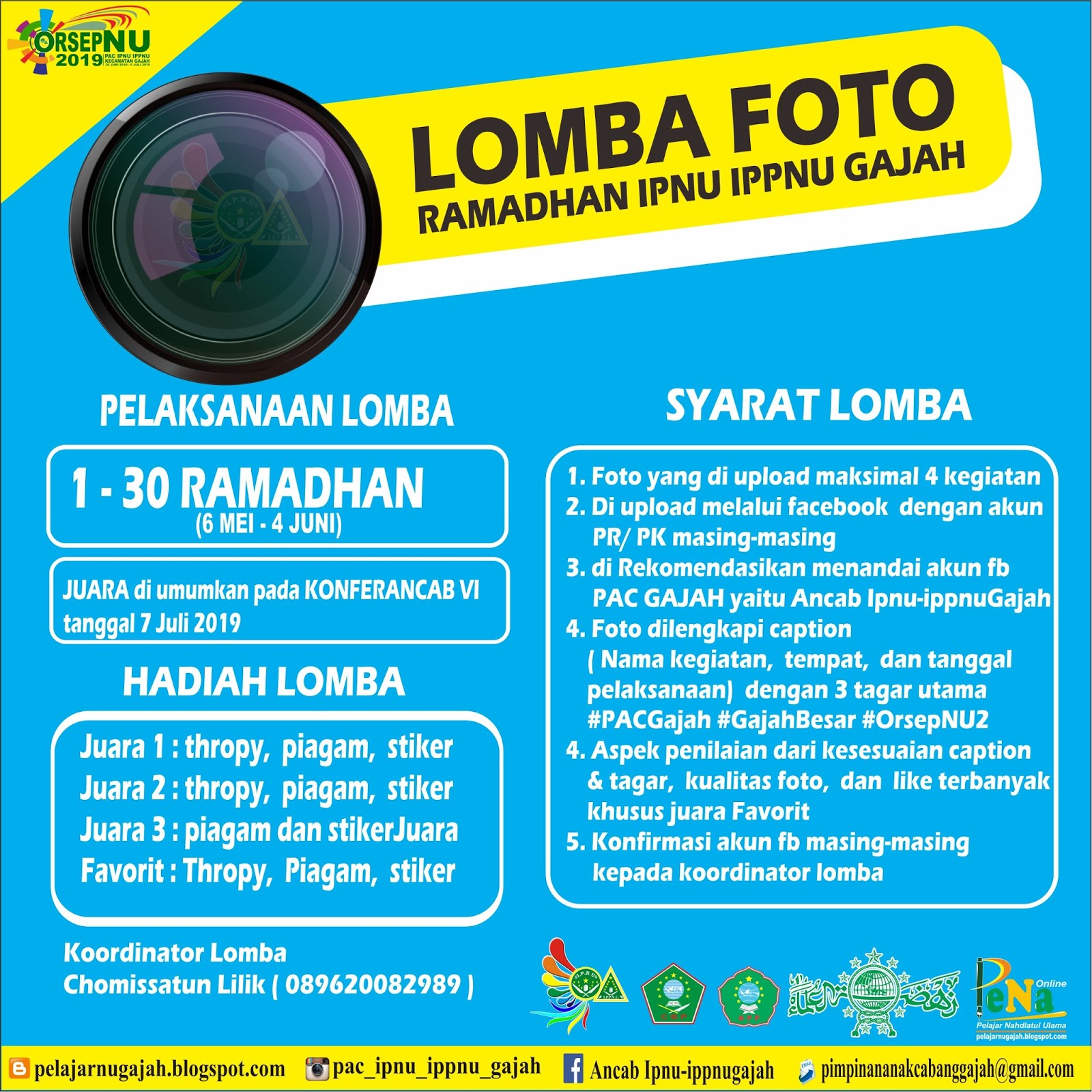 MEDIA INFORMASI PELAJAR NU GAJAH MENJELANG KONFERANCAB KE