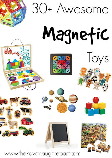 More than 30 awesome magnet toys. These Montessori friendly toys are perfect for children from babies through Kindergarten!