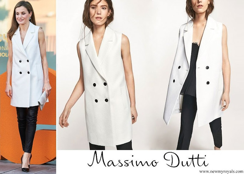 Queen-Letizia-wore-Massimo-Dutti-white-textured-weave-gilet-2017-Spring-Summer-Collection.jpg