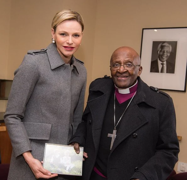 Princess Charlene of Monaco, Richard Branson and Desmond Tutu visited the Headquarters of Nelson Mandela Foundation in Johannesburg