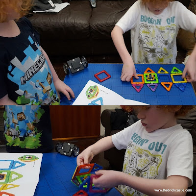 Building 3D shapes with magformers magnetic educational toy