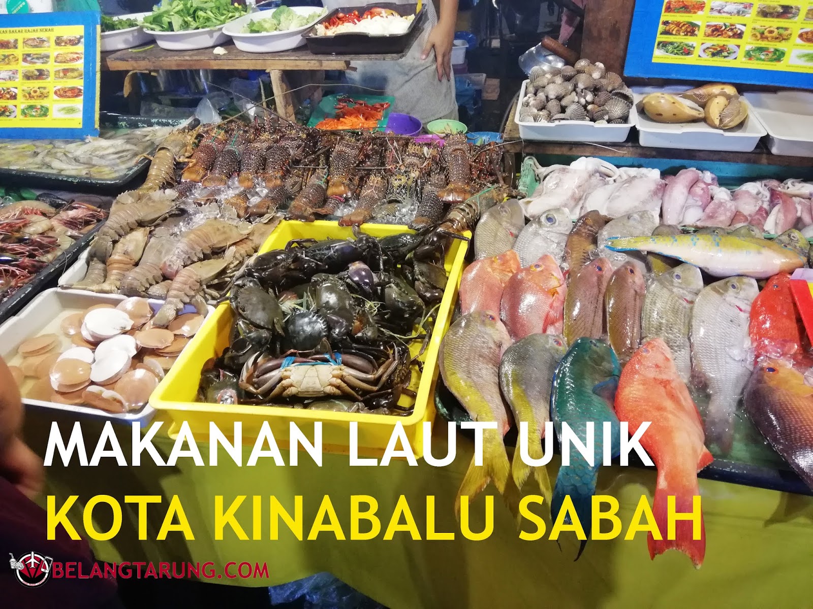 Syurga Makanan Laut Di Waterfront Seafood Night Market Kota Kinabalu