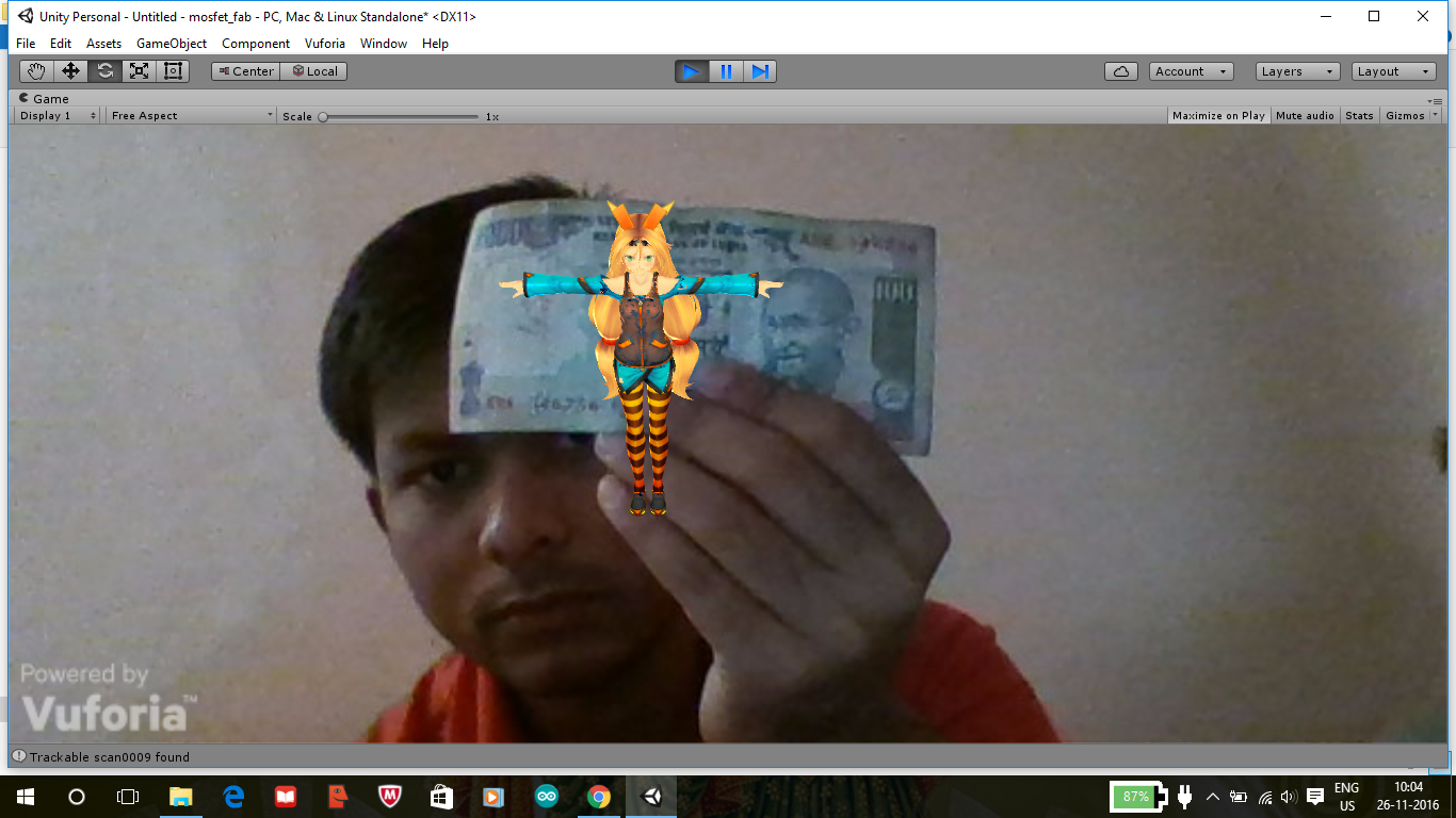 Promethions 3d Model Not Following The Image Target In Unity 3d Ar