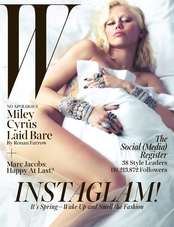 Miley Cyrus' Antics at a W Magazine Shoot
