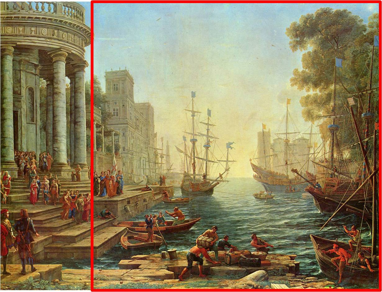 My French Easel Square in a rectangle composition with golden ratio