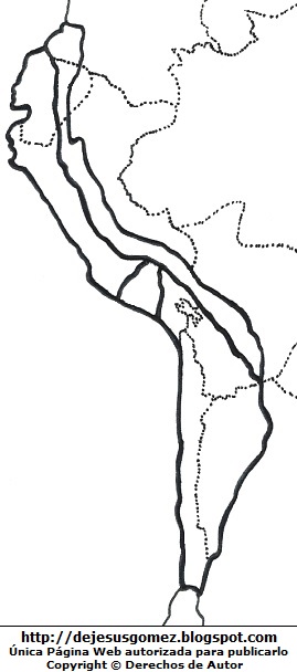 Mapa del Tahuantinsuyo para colocar nombres Mapa del Tahuantinsuyo para niños para colorear o pintar. Dibujo del Mapa del Tahuantinsuyo hecho por Jesus Gómez