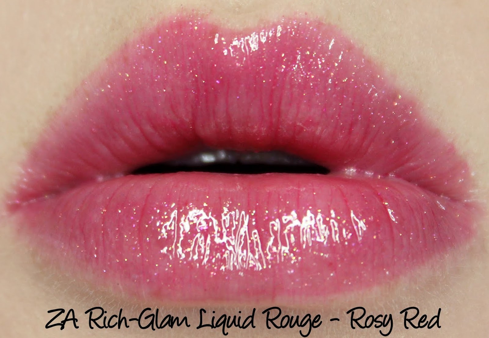 ZA Rich-Glam Liquid Rouge Limited Edition - Rosy Red swatches & review