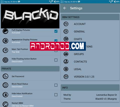 BBM Mod BlackID V3 Bluegrey Edition 3.0.1.25 Apk 