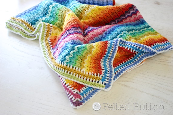 Illuminations Blanket Free Crochet Pattern by Felted Button