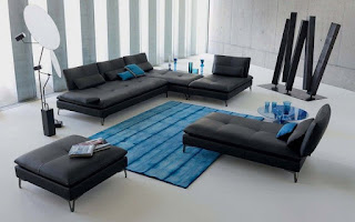 sala sofá color gris