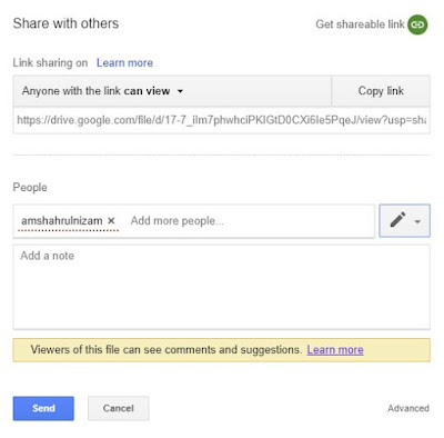 Cara Kongsi Fail di Google Drive