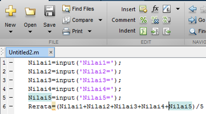 program rata-rata pada aplikasi matlab program rata-rata pada aplikasi matlab