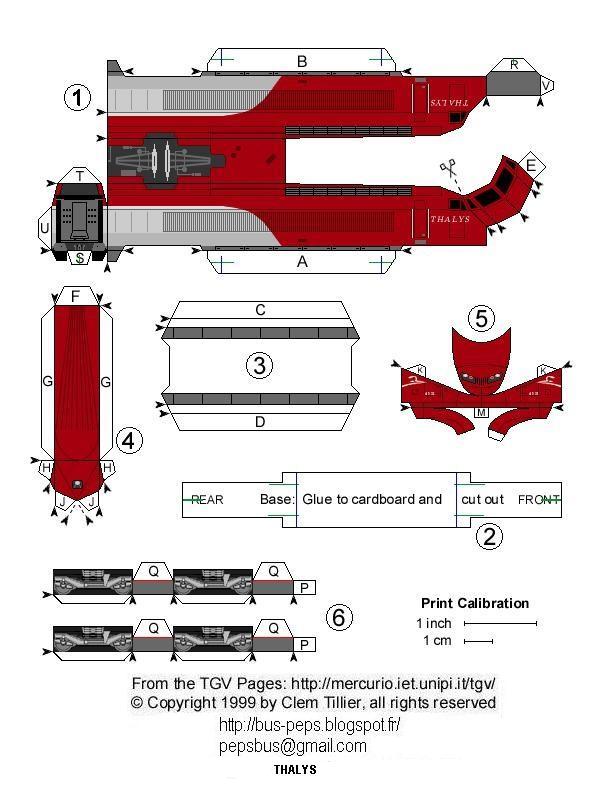 Maquette papier 47: THALYS