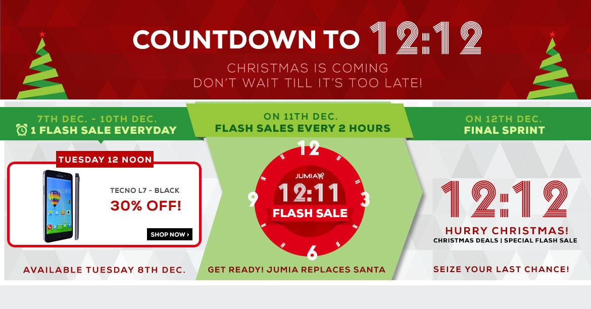OMG! Jumia Is Offering 1212 Christmas Massive Discount Deals. Are You