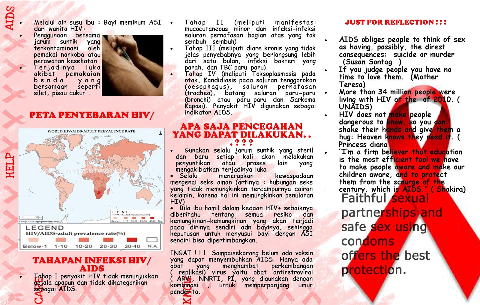 Leaflet of HIV/ AIDS II | The Pilgrimage of Carol