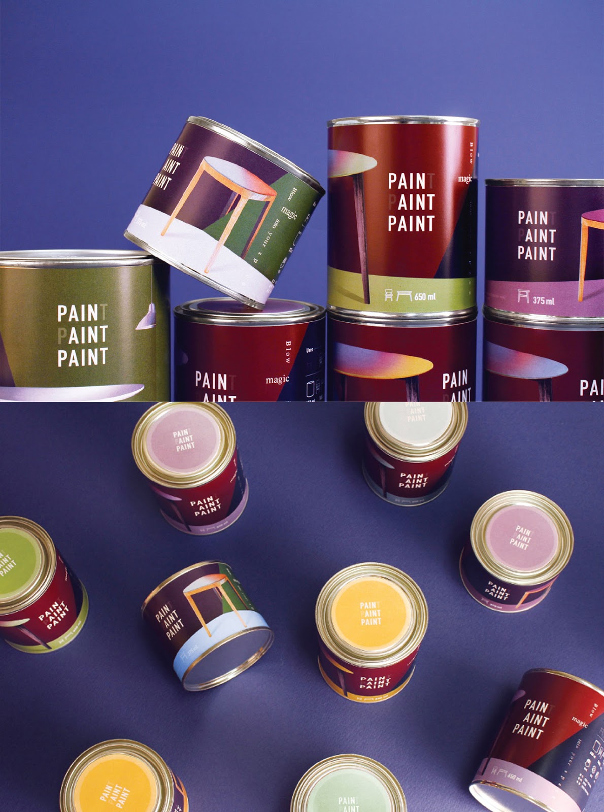 Paint Can Labels Designed By Yeonsu Oh