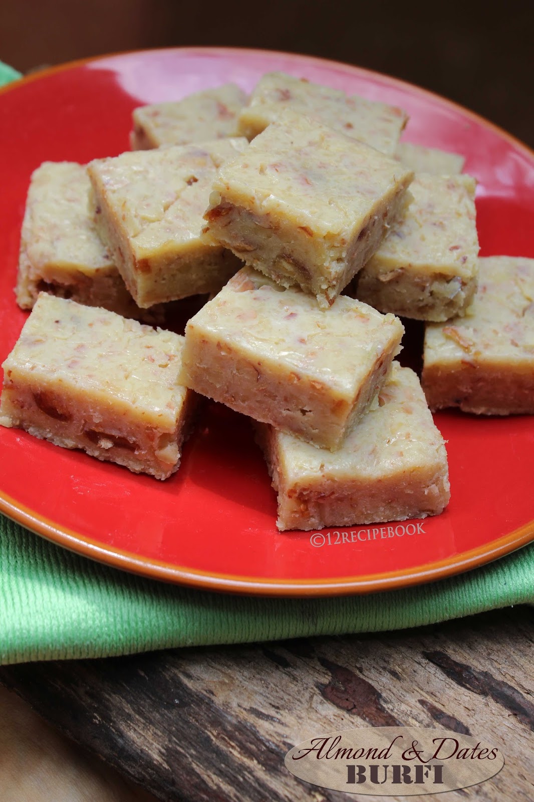 Almond and Dates Burfi Recipe Book