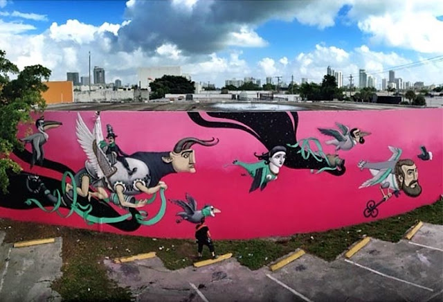 Street Art By Ukrainian Urban Artist Kislow For Art Basel Miami 2013 in Florida. 1