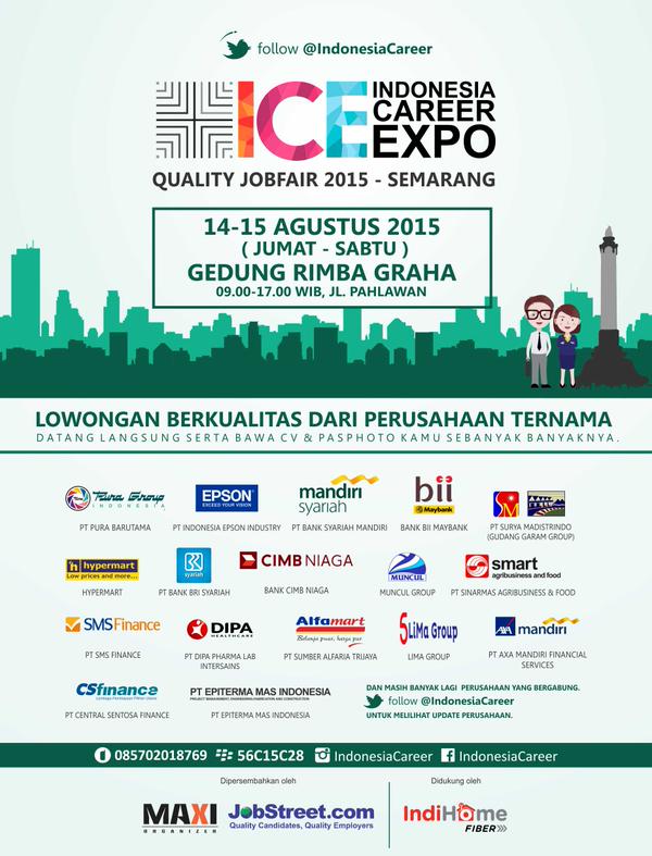 Job Fair Agustus 2015 Indonesia Career Expo Lowongan Kerja Merajut