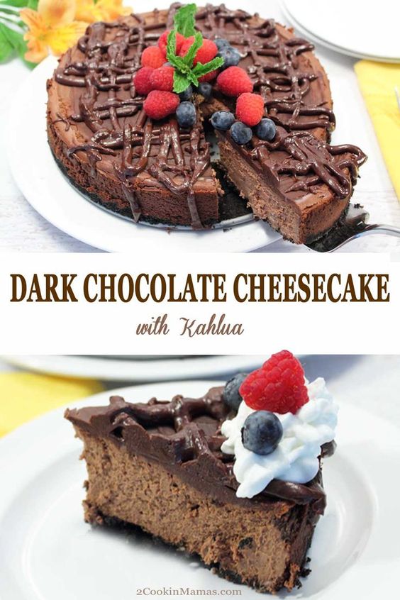 Dark Chocolate Kahlua Cheesecake Family Meal Recipes