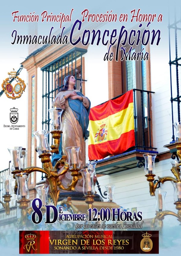 Horario e Itinerario de la Procesión en Honor a la Inmaculada Concepción en Camas Horario e Itinerario de la Procesión en Honor a la Inmaculada Concepción en Camas