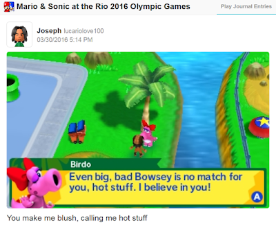 Birdo is a freak Mario & Sonic at the Rio 2016 Olympic Games 3DS Birdo big bad Bowsey story mode