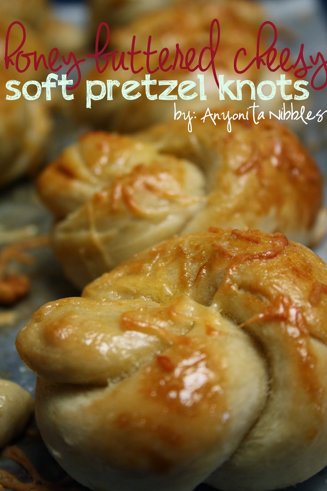 Honey Buttered Cheesy Soft Pretzel Knots by Anyonita Nibbles