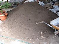 black topsoil pile of black topsoil