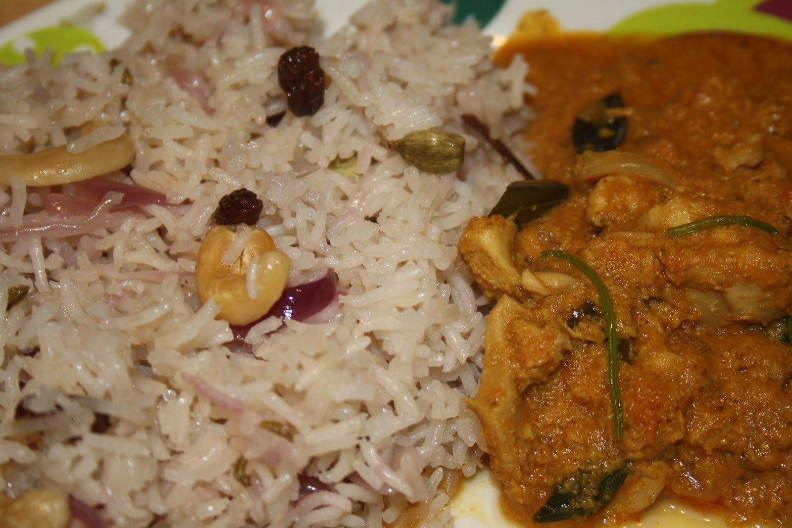 to my Kitchen Ghee Rice with Malabar Chicken Curry