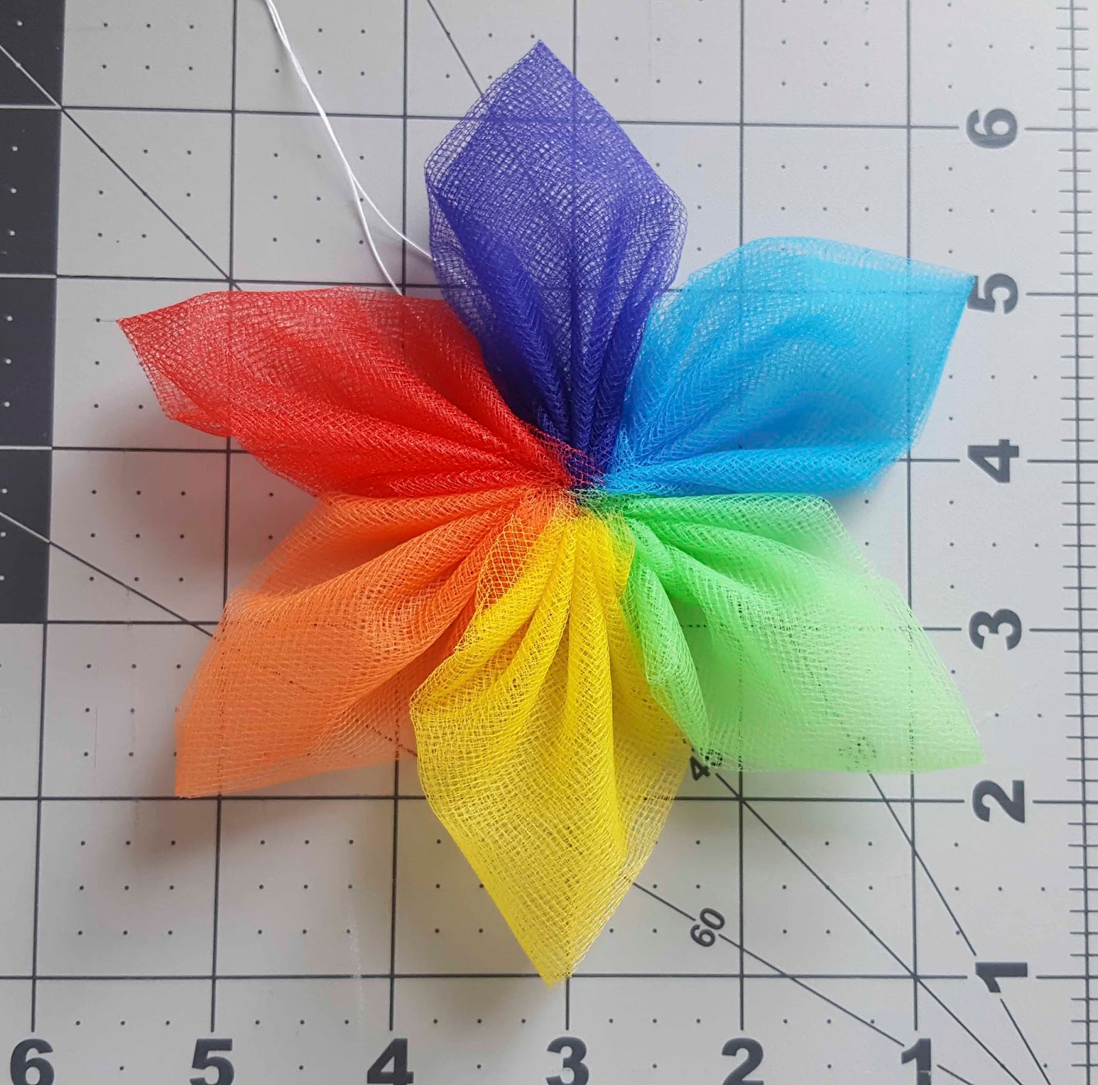 ChemKnits Pride Headband DIY Rainbow Tulle Flower