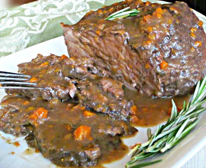 Hungry Couple Buttermilk Cornbread and Pot Roast Sandwich