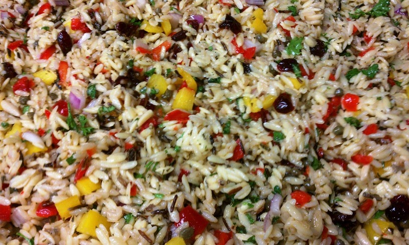 orzo & vegetable confetti salad* | croutons & cupcakes*
