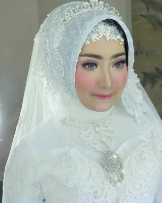 model hijab pengantin wajah bulat terbaru