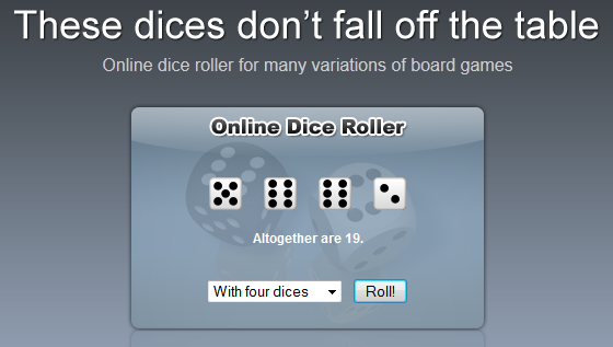 Online Dice Roll